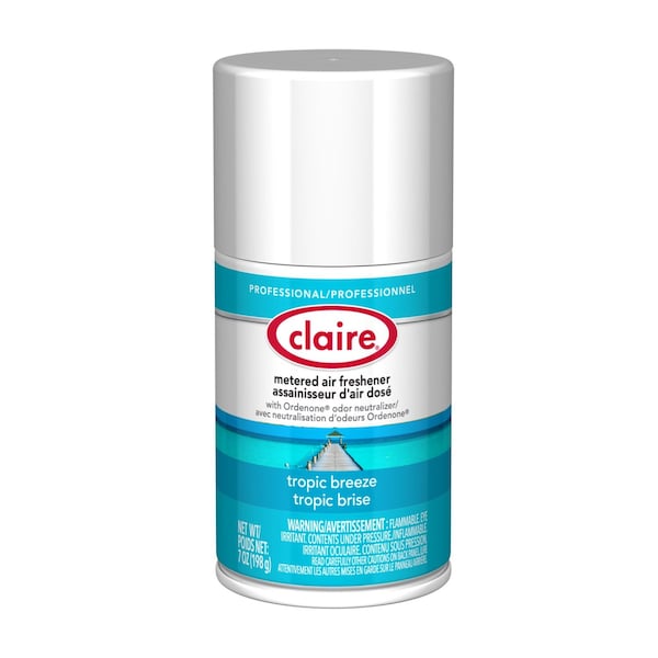 Claire Metered Air Freshener, 7 oz Aerosol Spray, Tropic Breeze, 12PK 1000003936 - main